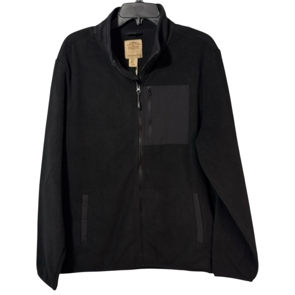 Telluride Clothing Company Jacket Black Zip Front Fleece in Size XL NWT